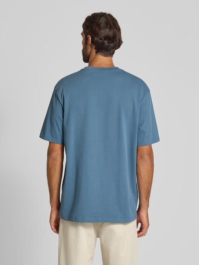 Lindbergh Oversized T-shirt met ronde hals Lichtblauw - 5