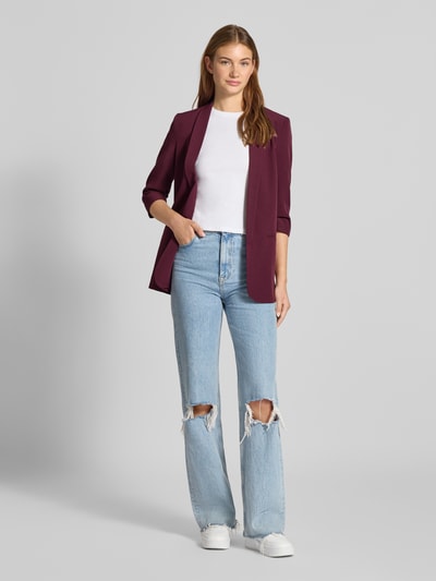 Only Żakiet długi o kroju regular fit z rękawem o dł. 3/4 model ‘ELLY’ Bordowy 1