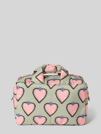 WOUF Kosmetiktasche mit Logo-Patch Modell 'Glow' Schilf 2