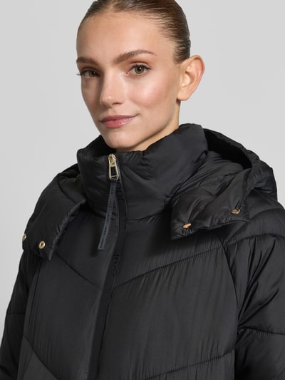 JOOP! relaxed fit gewatteerde mantel met capuchon Zwart - 3