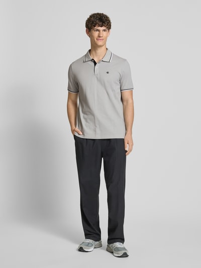 CHAMPION Regular Fit Poloshirt mit Logo-Stitching Stein 1