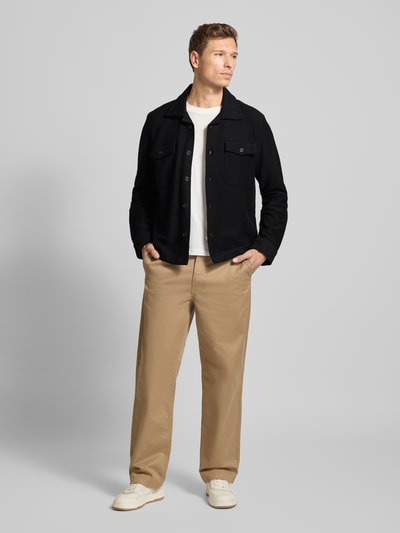 SELECTED HOMME Regular fit overhemdjack van puur biologisch katoen, model 'OLIVER' Zwart - 1