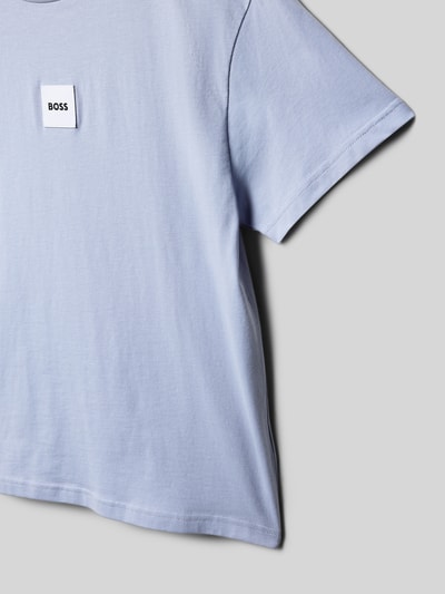 Produktfoto, Regular Fit T-Shirt aus reiner Baumwolle Modell 'SPROUT' von Boss, Optik: Unifarben, Label-Patch, Jersey-Struktur, Kurzarm, Rundhals