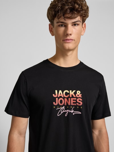 Jack & Jones T-Shirt mit Label-Print Black 3