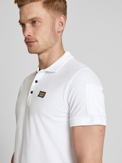 PME Legend Poloshirt mit Label-Detail Weiss 3