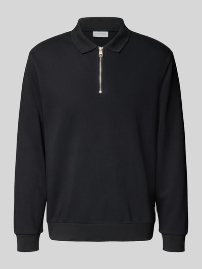 Lindbergh Relaxed Fit Poloshirt mit Label-Detail Black 2