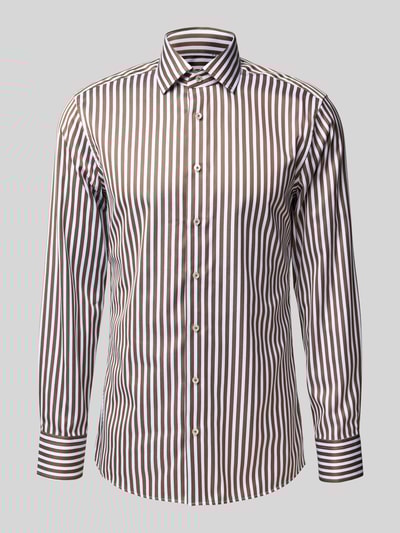 ETERNA Slim fit zakelijk overhemd met knoopsluiting Cognac - 2