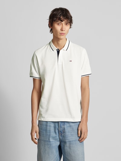 Tommy Jeans Regular Fit Poloshirt mit Logo-Stitching Offwhite 4