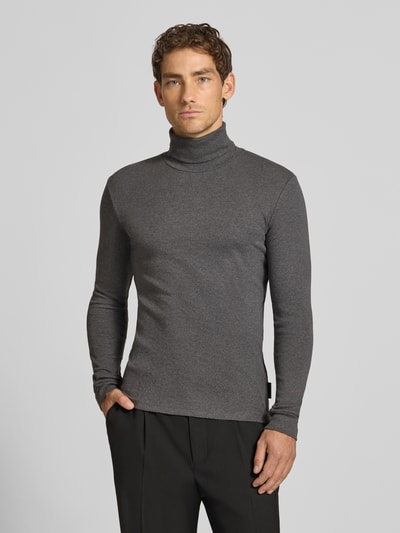 Marc O'Polo Regular Fit Langarmshirt aus reiner Baumwolle Mittelgrau 4
