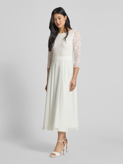 Swing Cocktailkleid aus Häkelspitze Offwhite 1