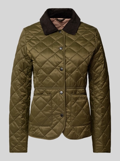 Barbour Steppjacke mit aufgesetzten Taschen Modell 'DEVERON' Oliv 2