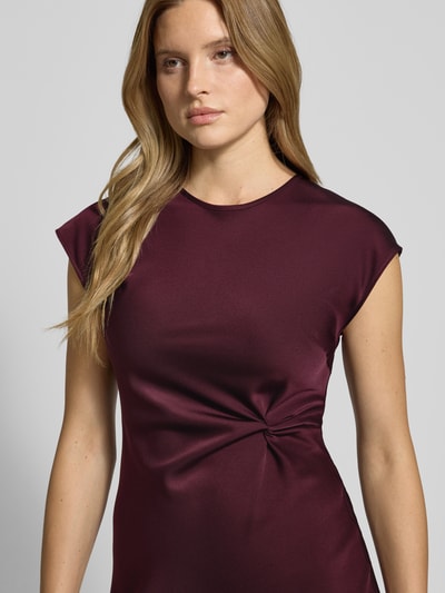 Swing Cocktailkleid mit Rundhalsausschnitt Dunkelrot 3