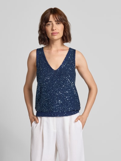 Weekend Max Mara Regular Fit Top mit Baumwoll-Anteil Modell 'MILORD' Dunkelblau 4