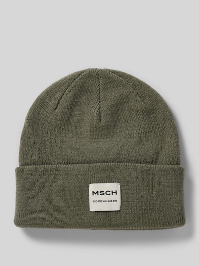 MSCH Copenhagen Czapka beanie z naszywką z logo model ‘Mojo’ Khaki 1