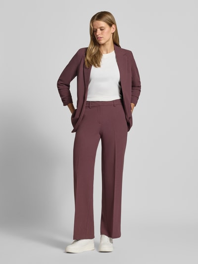 ONLY Regular Fit Weite Hose mit Bügelfalten Modell 'KALINA' Bordeaux 1
