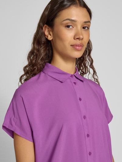 Christian Berg Woman Regular Fit Hemdbluse mit Kappärmeln Lila 3