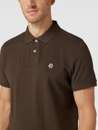 MCNEAL Poloshirt mit Logo-Stitching Dunkelbraun 3