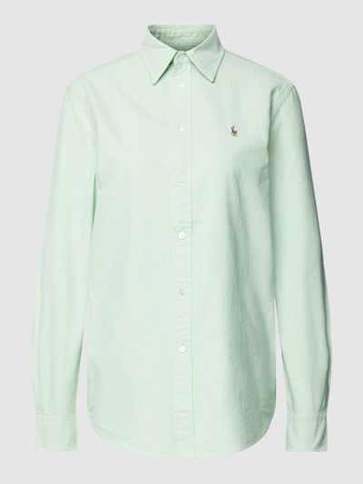 Polo Ralph Lauren Relaxed fit overhemdblouse met labelstitching Lichtgroen - 2