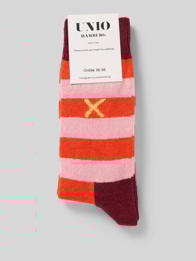 Unio Socken mit Kaschmir-Anteil Orange 3