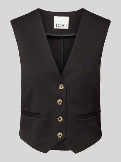 ICHI Gilet met knoopsluiting, model 'SIMONSE' Zwart - 2