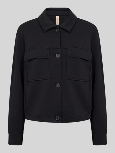 Soyaconcept Regular Fit Cardigan aus Modal-Mix mit klassischem Kragen Black 2