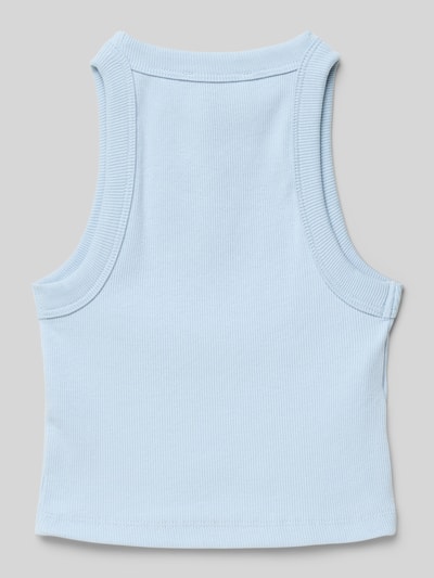 Mango Tanktop mit gerippten Abschlüssen Bleu 3
