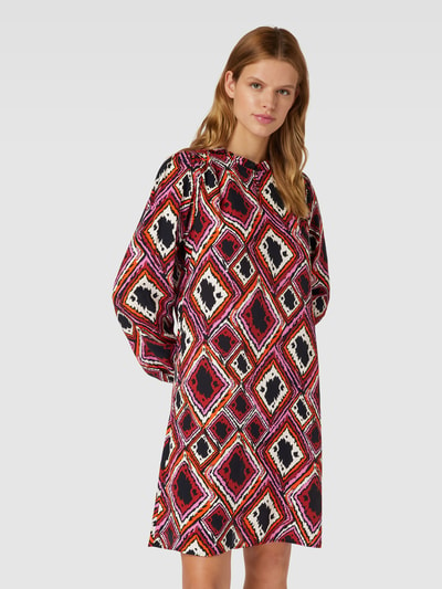 More & More Jurk van viscose met all-over motief Rood - 4