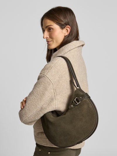 Lauren Ralph Lauren Handtas van echt runderleer met sierapplicatie Olijfgroen - 1