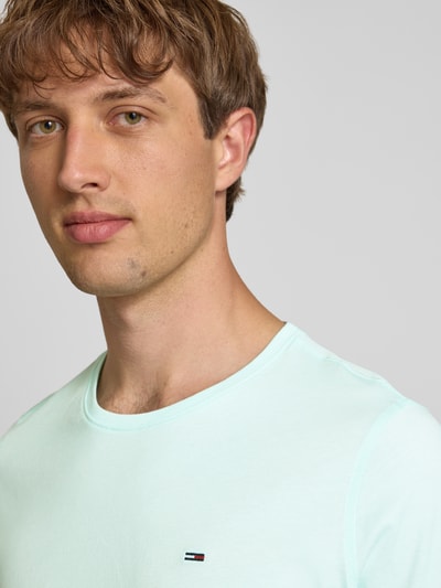 Tommy Jeans Regular Fit T-Shirt aus reiner Baumwolle Tuerkis 3
