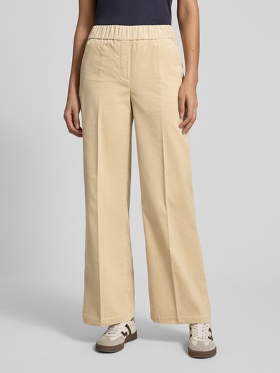 OPUS PANTS Stoffen broek met elastische band, model 'Mucia' Beige - 4
