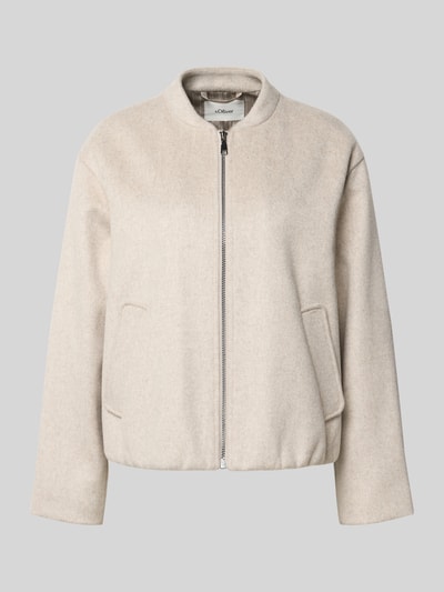 s.Oliver RED LABEL Comfort Fit Wolljacke mit Reißverschluss Beige 2