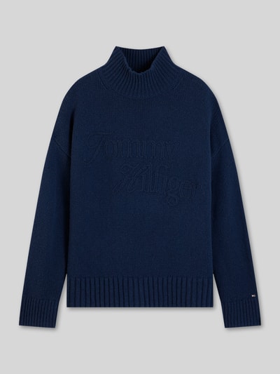 Tommy Hilfiger Turtleneck aus Wolle mit Logo Stickerei Marine 2