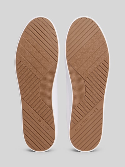 Tommy Hilfiger Sneaker aus reiner Baumwolle mit Logo-Stitching Weiss 4