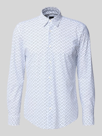 BOSS Slim fit zakelijk overhemd van ademend materiaal, model 'ROAN Bleu - 2