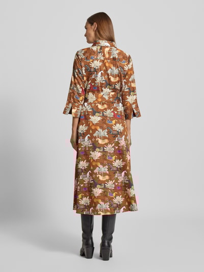 Christian Berg Woman Hemdblusenkleid mit Bindegürtel Cognac 5