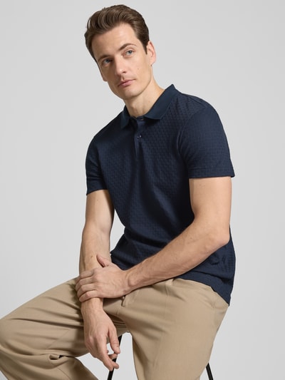 JOOP! Collection Poloshirt mit kurzer Knopfleiste Modell 'Bradley' Marine 3