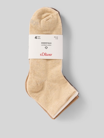 s.Oliver RED LABEL Socken aus Baumwoll-Mix im 4er-Pack Beige 3