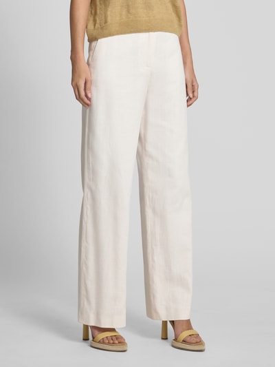 Jake*s Collection Straight leg stoffen broek met steekzakken Beige - 4