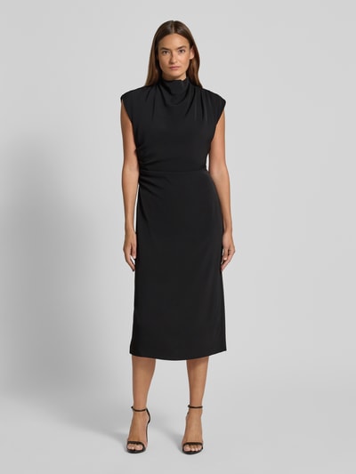 Jake*s Collection Midikleid mit Stehkragen Black 4