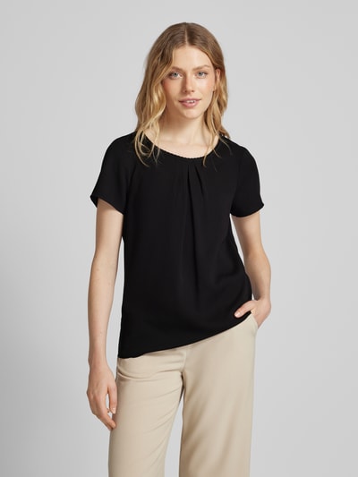 s.Oliver BLACK LABEL Blouse met plooien Zwart - 4