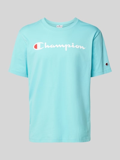 CHAMPION T-Shirt mit Label-Print Aqua 2
