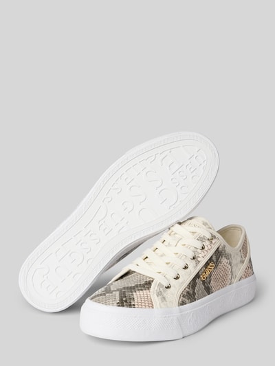 Guess Sneakers met logo-applicatie, model 'Love' Zand - 4