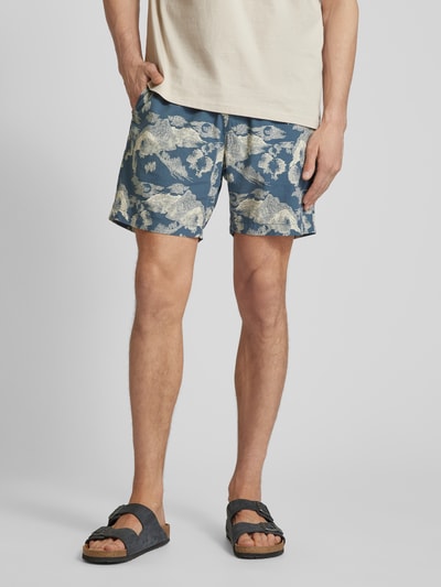 SELECTED HOMME Loose Fit Shorts mit Allover-Muster Modell 'AIR' Marine 4