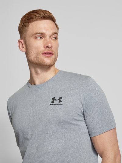 Under Armour T-Shirt mit Label-Print Mittelgrau 3