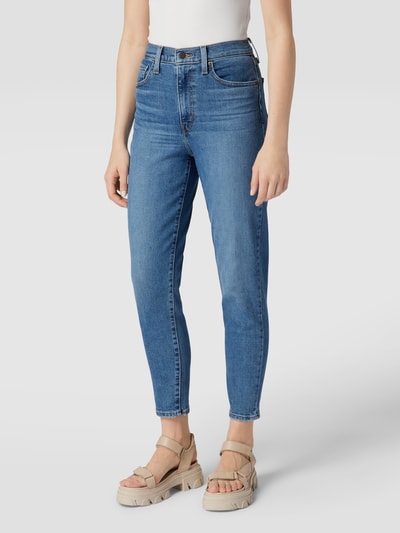 Levi's® High waist jeans met mom fit Jeansblauw - 4