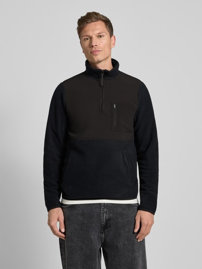 Blend Sweatshirt met opstaande kraag, model 'MARIO' Zwart - 4