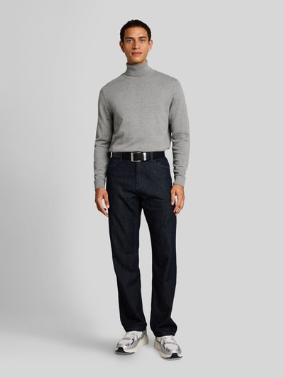 Tom Tailor Rollkragenpullover mit Feinstrickstruktur Mittelgrau 1
