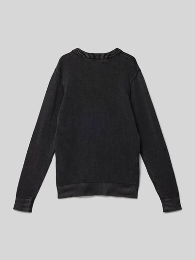 Jack & Jones Regular fit pullover in gebreide look, model 'Charge' Zwart - 3