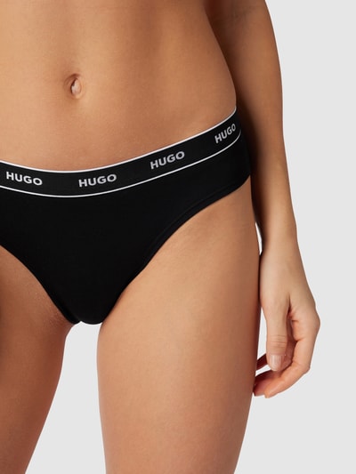 HUGO Slip met labelprint in een set van 3 stuks Zwart - 3