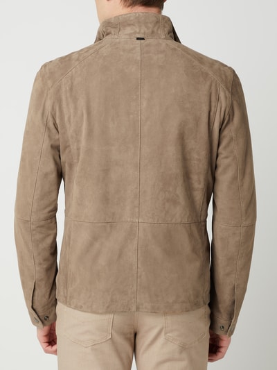 JOOP! Collection Lederjacke aus Veloursleder Modell 'Karman' Beige 5